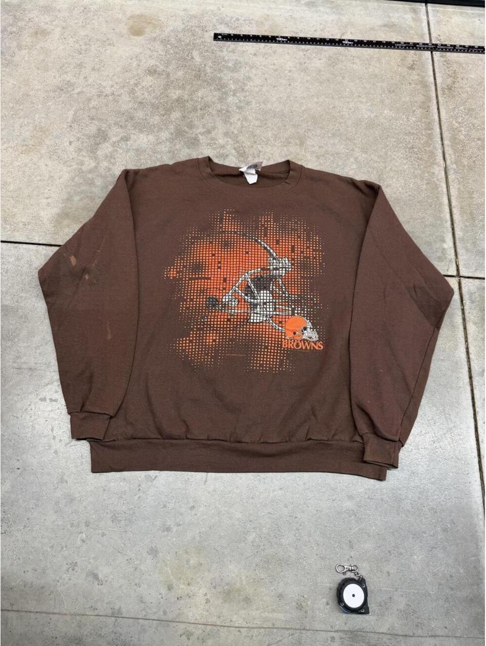 vintage cleveland browns csa helmet big logo crewneck size xl